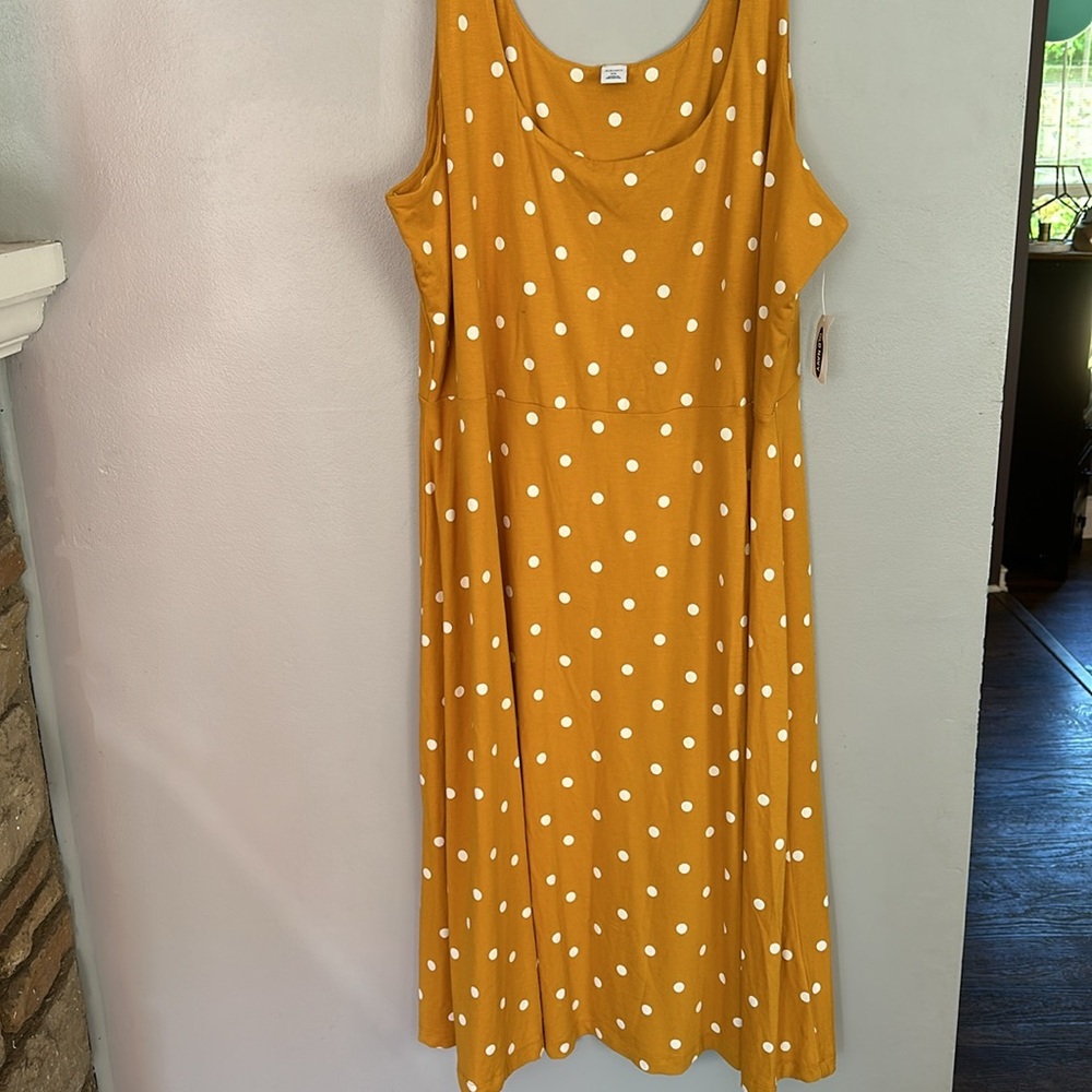 Set of 2 - NWT XXL Old Navy Jersey Dresses Yellow and Bright True Red. - Picture 2 of 5